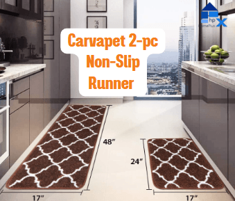 Carvapet 2 Pieces Microfiber Moroccan Trellis Non-Slip Soft