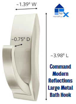 Command Modern Reflections Large Metal Bath Hook