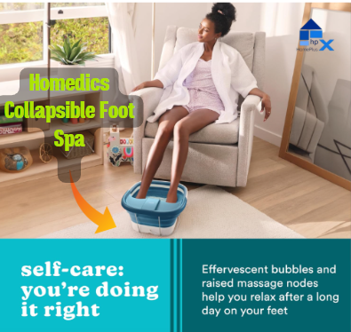 Homedics Smart Space Bubble Mate Collapsible Foot Spa