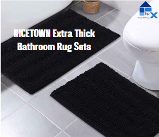 NICETOWN Extra Thick Bathroom Rug Sets