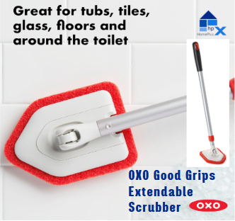 OXO Good Grips Extendable Shower, Tub and Tile Scrubber 1