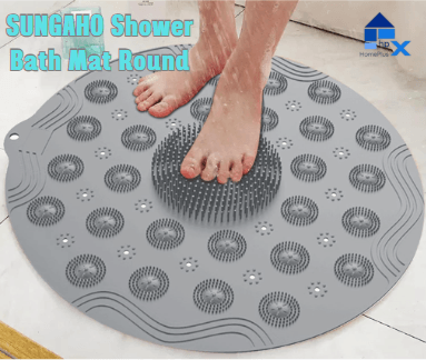 SUNGAHO Shower Bath Mat Round