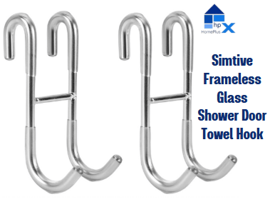 Simtive Frameless Glass Shower Door Towel Hook