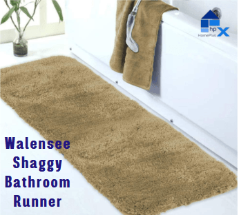 Walensee Large Bathroom Rug (24 x 60, Sand) Extra Soft and Absorbent Shaggy Bath Mat