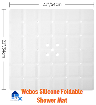 Webos Silicone Foldable Square Shower Mat
